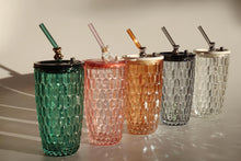 Load image into Gallery viewer, Diamond Glass Tumbler