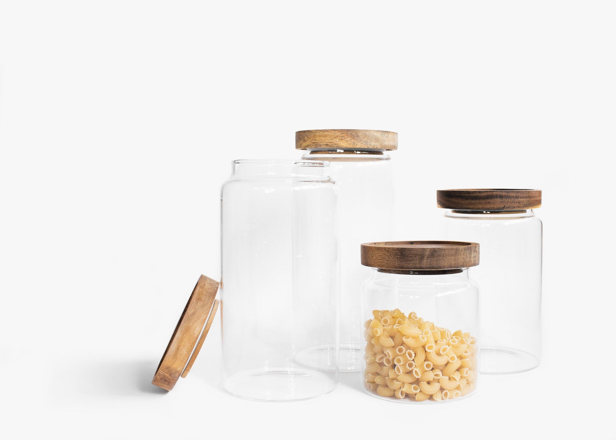 300ml Food Storage Glass Jar, Glass Jar Acacia Lid