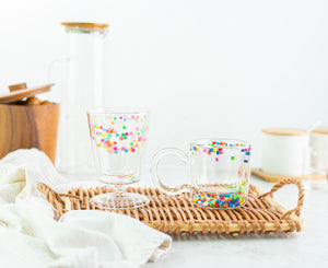 Double Walled Confetti Glass