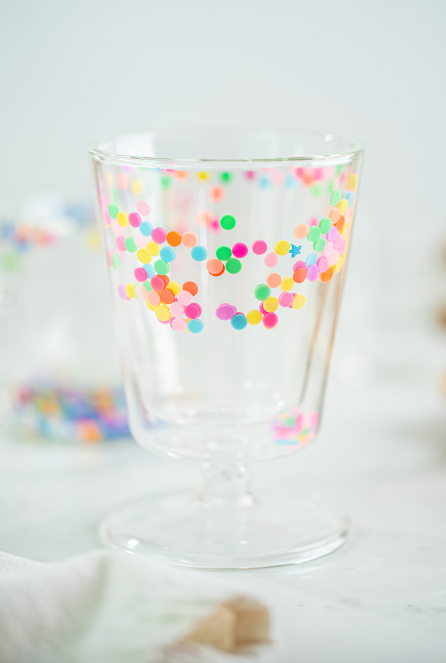 Double Walled Confetti Glass